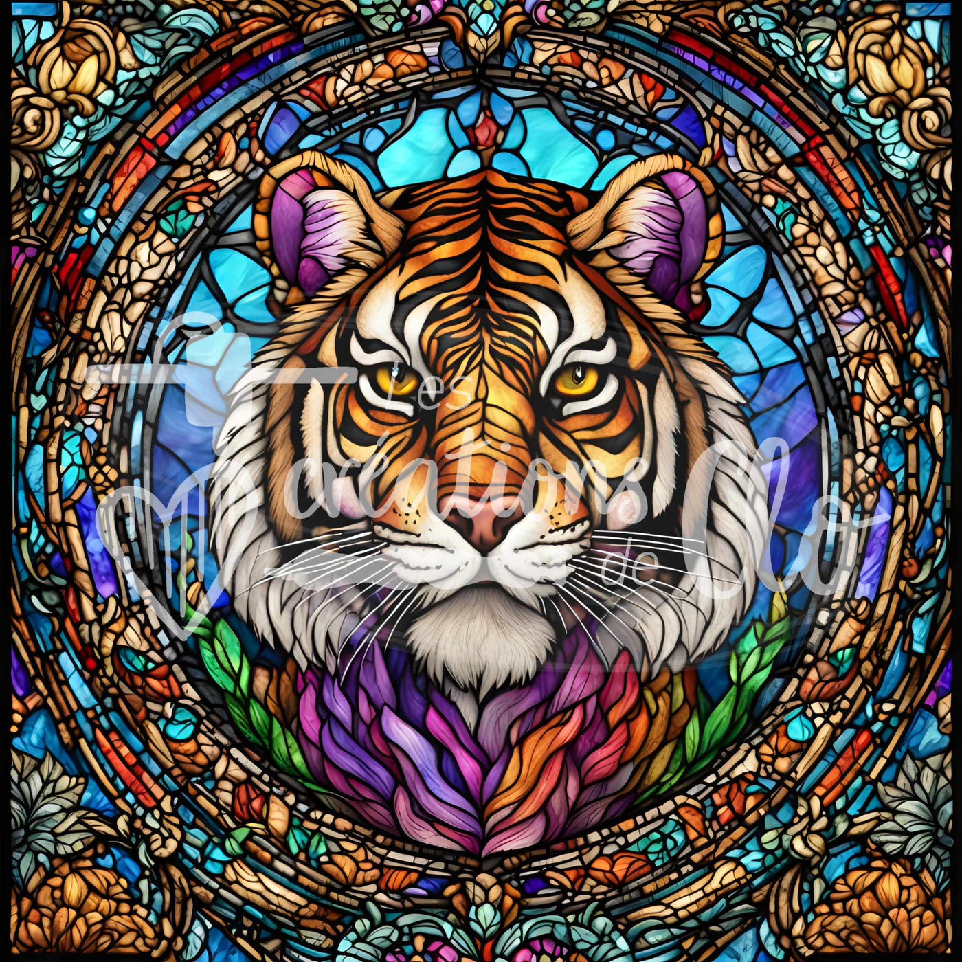 TIGER STAINED GLASS
